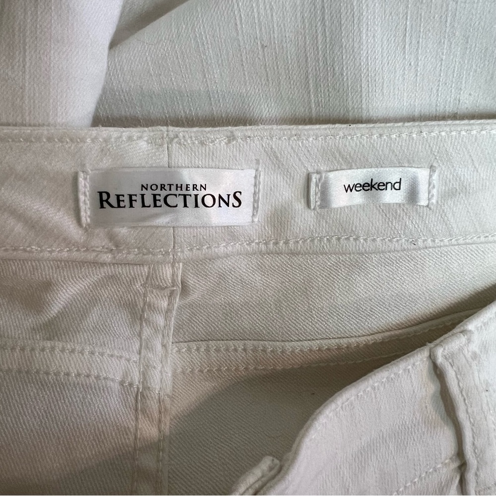 Northern Reflections White Size 12 Women's Capris - Weekend Cut - Picture 7 of 9